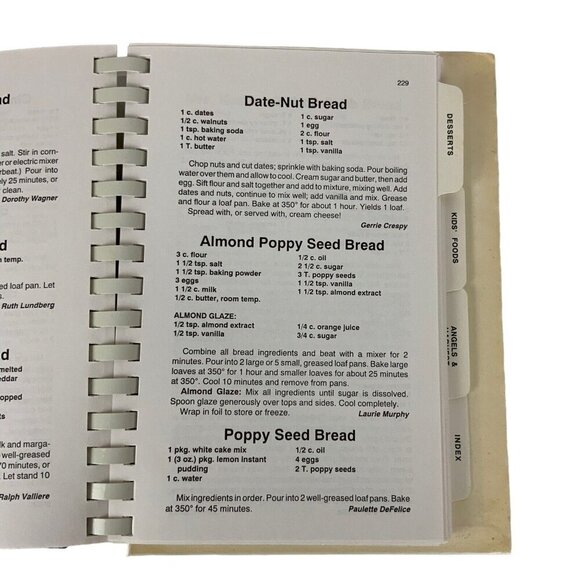 Harvest Gifts 1995 Spiral Bound Cookbook Saint Ann Catholic Church Coppell Texas - Picture 13 of 16